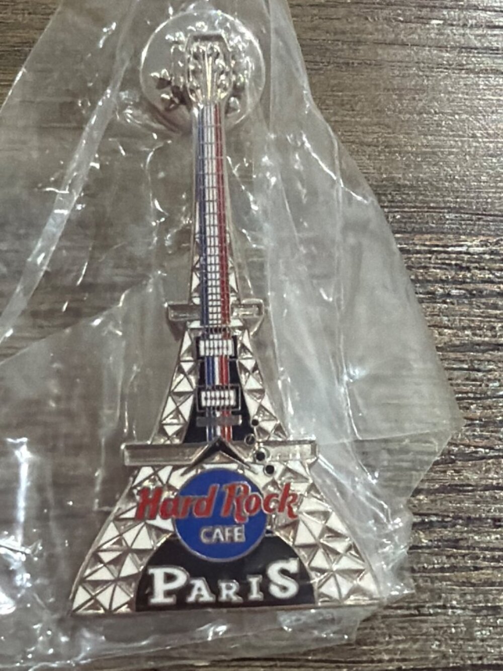 Hard Rock Cafe Paris Eiffel Tower Guitar Lapel Pin Collectible Souvenir New Seal
